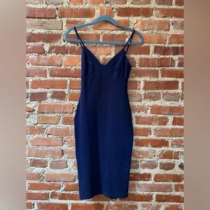 Lulus Don’t Tell ‘Em Navy Blue Bodycon Midi Dress -XS